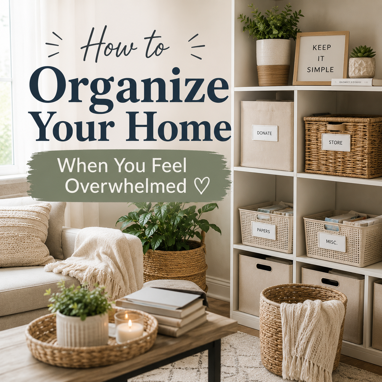 How to Organize Your Home When You Feel Overwhelmed